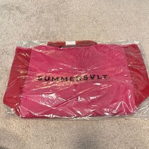 summersalt Pink Tote Bag with Shiny Material and Large Size